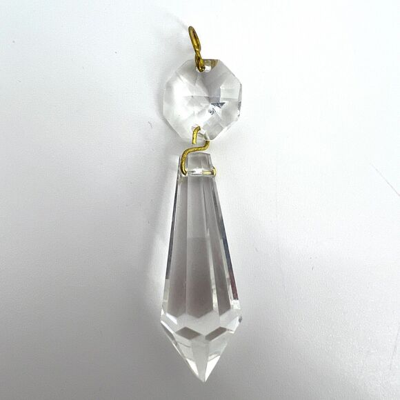 Vintage Authentic Czech Crystal Prism + Octagon Chandelier Replacement - Picture 1 of 3